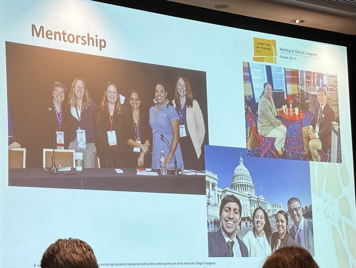 theduncmaster's tweet photo. ⁦@AWilliams_MD⁩, FTL - giving an outstanding rendition of her pathway as a FTL w/ mentoring, STB, networking, &amp; her Justice affiliated Project Inspire. ⁦@acsTrauma⁩ #acscc24 https://t.co/GyyJFw84Cb