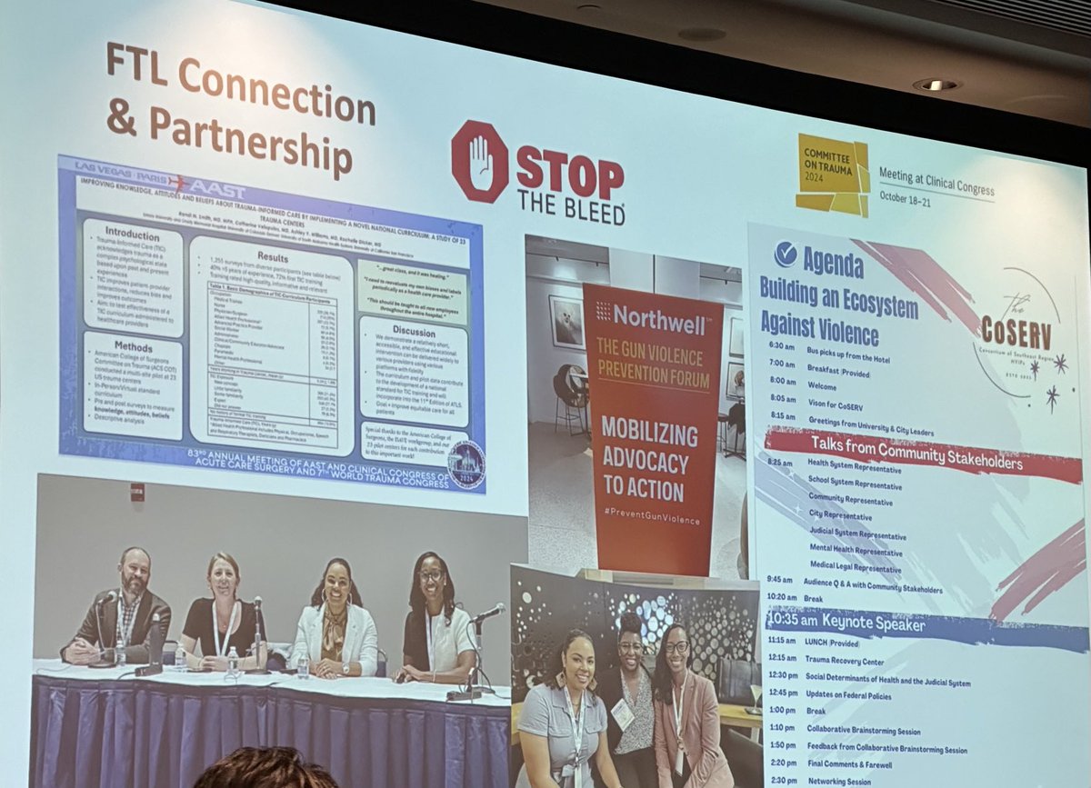 theduncmaster's tweet photo. ⁦@AWilliams_MD⁩, FTL - giving an outstanding rendition of her pathway as a FTL w/ mentoring, STB, networking, &amp; her Justice affiliated Project Inspire. ⁦@acsTrauma⁩ #acscc24 https://t.co/GyyJFw84Cb