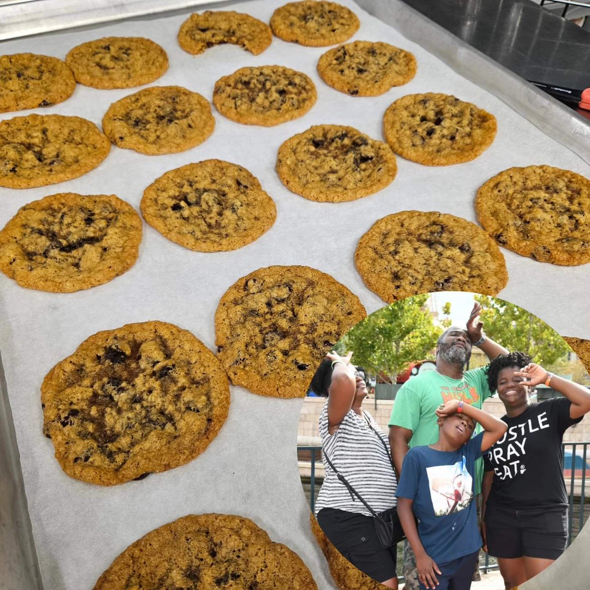 daddysdough's tweet image. Not every batch turns out perfect—like these cookies. In entrepreneurship, mistakes are part of the process. We went back to the drawing board, learning and growing. It’s all about resilience and persistence. Push forward! 💪🏾 #entrepreneurjourney #smallbiz #learningthroughfailure