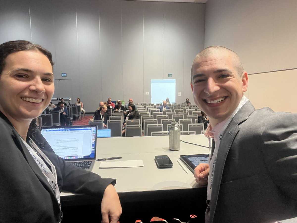 Matthew Bobel, MD (@mattbobel) on Twitter photo Had so much fun moderating the Ethics session at Scientific Forum! Loved sharing the moderating table w/ another colorectal surgeon (Dr. Sanjay Mohanty, not pictured) for the geriatric/palliative care session!
#ACSCC24 <a href="/ASCRS_1/">ASCRS_1</a> <a href="/ACSethics/">American College of Surgeons Committee on Ethics</a> <a href="/RASACS/">RAS-ACS</a> <a href="/AmCollSurgeons/">American College of Surgeons</a> <a href="/DesertTraumaMom/">Christina Colosimo</a> Had so much fun moderating the Ethics session at Scientific Forum! Loved sharing the moderating table w/ another colorectal surgeon (Dr. Sanjay Mohanty, not pictured) for the geriatric/palliative care session!
#ACSCC24 <a href="/ASCRS_1/">ASCRS_1</a> <a href="/ACSethics/">American College of Surgeons Committee on Ethics</a> <a href="/RASACS/">RAS-ACS</a> <a href="/AmCollSurgeons/">American College of Surgeons</a> <a href="/DesertTraumaMom/">Christina Colosimo</a>