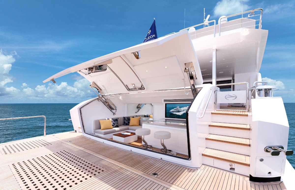 HorizonYachtUSA's tweet photo. Built with passion and precision, the FD100-911 showcases the innovation and elegance that Horizon Yachts is known for. Step aboard at FLIBS and experience the difference.
#FLIBS2024 #HorizonYachts #FD100 https://t.co/ANczuflIfj
