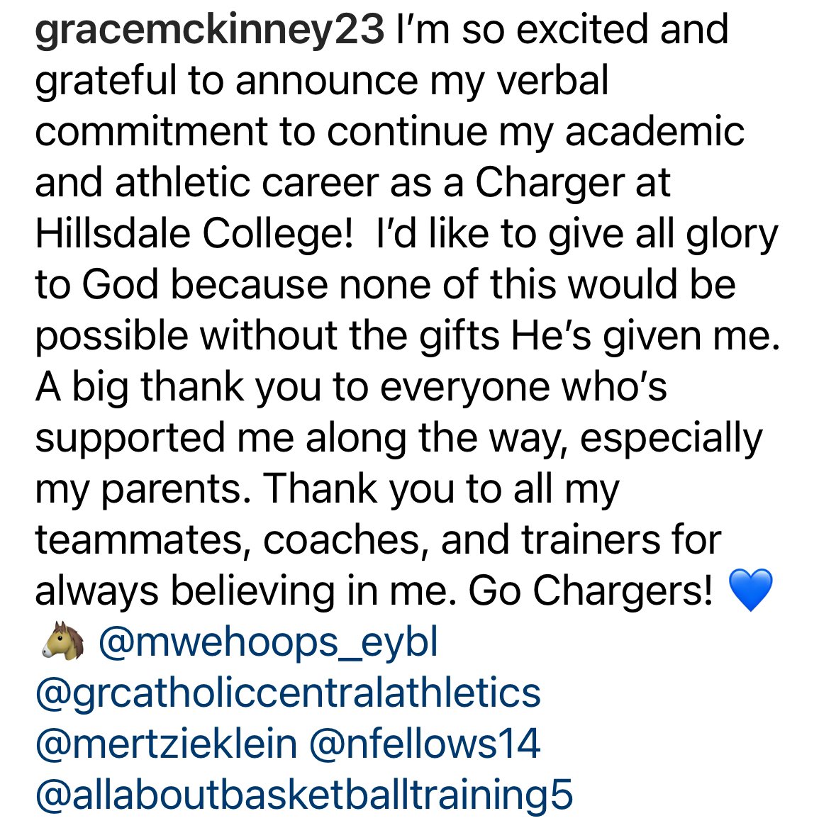 Grand Rapids Catholic Central Girls Basketball (@grcc_cougarswbb) on Twitter photo Congrats to <a href="/GraceMcK2025/">Grace McKinney</a> on her commitment to continue her academic and athletic career at Hillsdale College! <a href="/ChargersWBB/">Hillsdale Women's Basketball</a> Congrats to <a href="/GraceMcK2025/">Grace McKinney</a> on her commitment to continue her academic and athletic career at Hillsdale College! <a href="/ChargersWBB/">Hillsdale Women's Basketball</a>