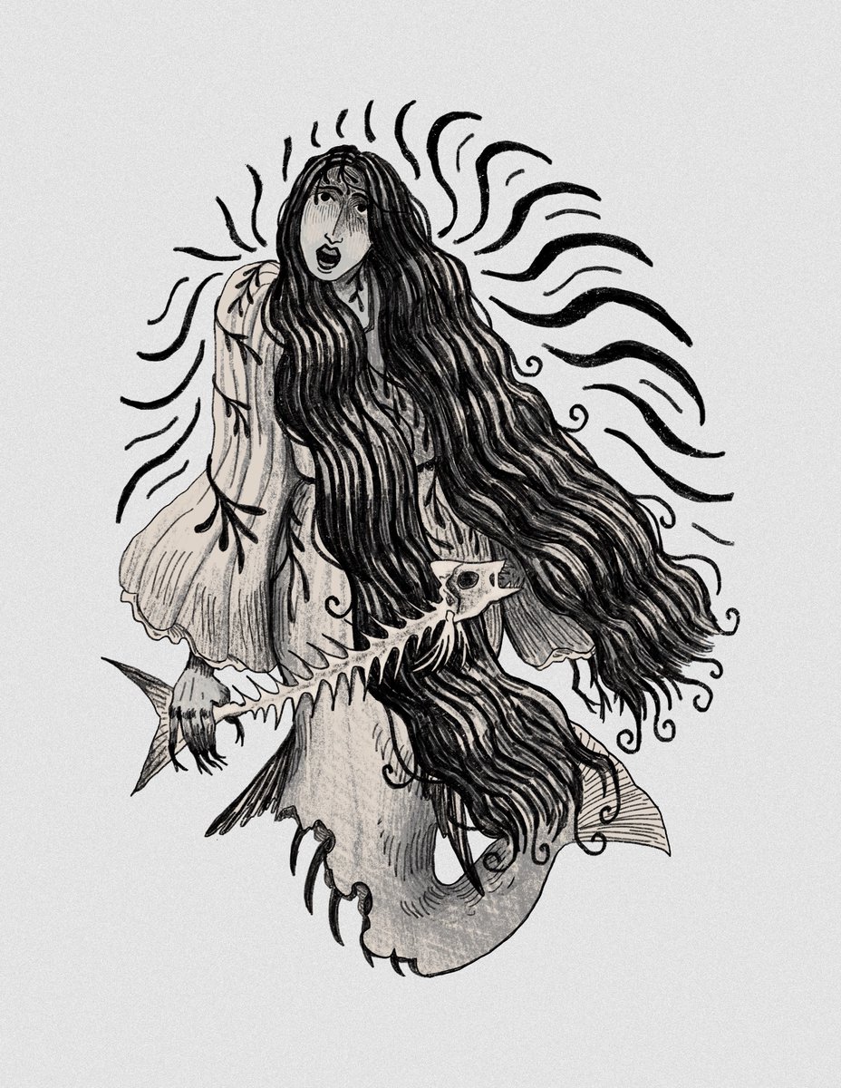 AiriTree's tweet image. Siren 🐟🐟🐟
-
-
#inktober #mythology #monsterdesign