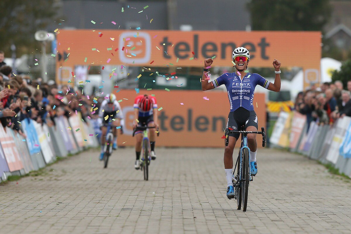 FenixPrTe's tweet photo. Ceylin del Carmen Alvarado and @SPRuddervoorde, what a match! Today Ceylin won this Superprestige race for the fourth time in six years. Her second win in four days. Great job, Ceylin!
📸 @Photopressbe
#FenixDeceuninck #Fenixforinteriors #Deceuninck #Canyon https://t.co/kjQiD137Y7