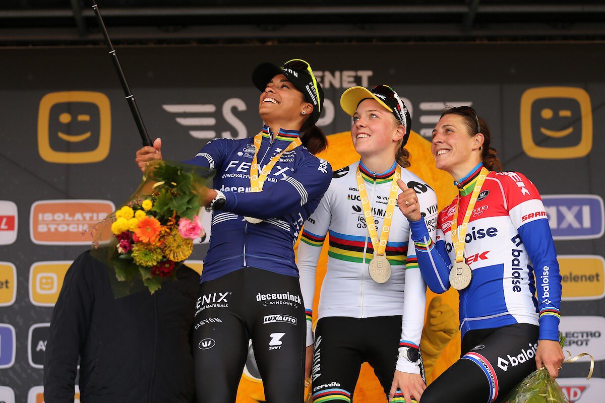 FenixPrTe's tweet photo. Ceylin del Carmen Alvarado and @SPRuddervoorde, what a match! Today Ceylin won this Superprestige race for the fourth time in six years. Her second win in four days. Great job, Ceylin!
📸 @Photopressbe
#FenixDeceuninck #Fenixforinteriors #Deceuninck #Canyon https://t.co/kjQiD137Y7