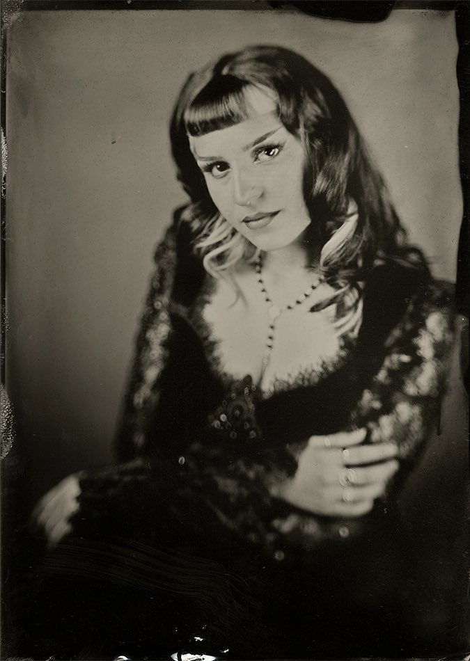 Nicole, 5x7” #tintype. #analogphotography #wetplate