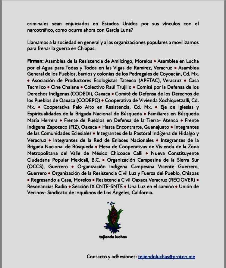 Chiapas se hunde en la violencia. A los ataques a los zapatistas se suma hoy el asesinato del padre Marcelo. 
Su asesinato es parte también de una política de contrainsurgencia “preventiva” que se ha recrudecido en Chiapas en los últimos años.