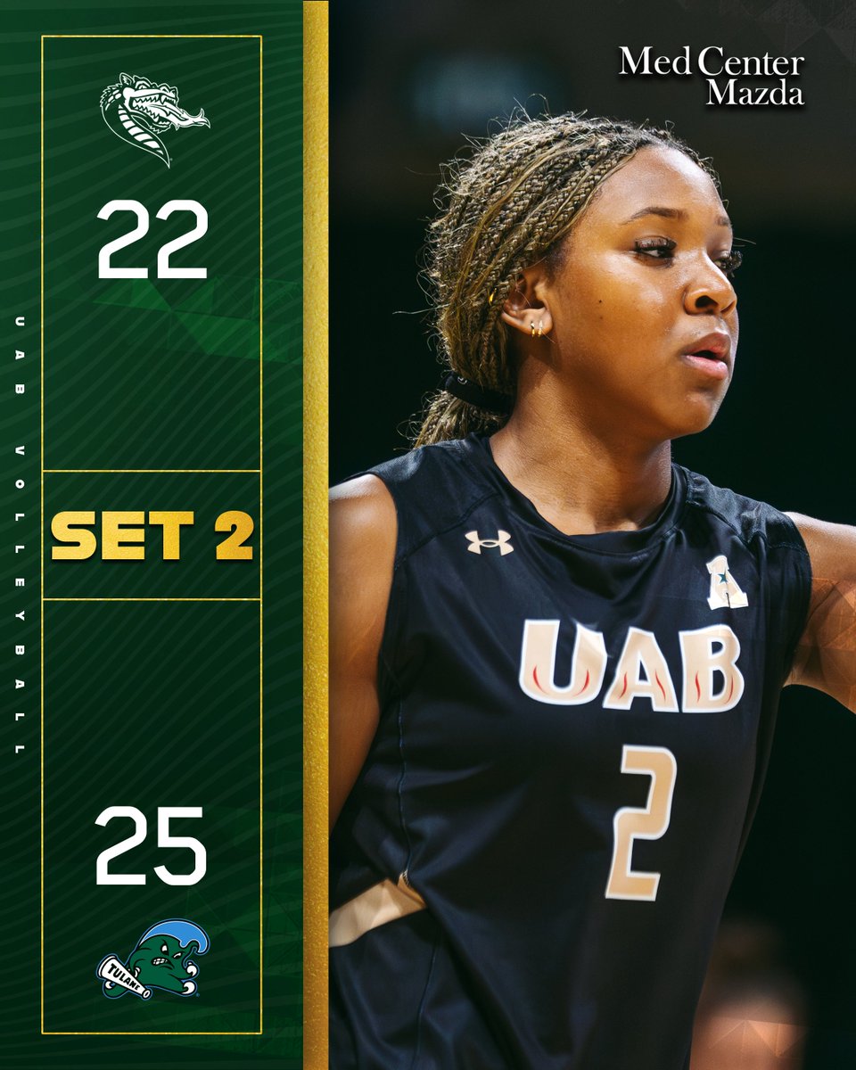 UAB_VB's tweet photo. All even after two. https://t.co/piXfSwd2oh