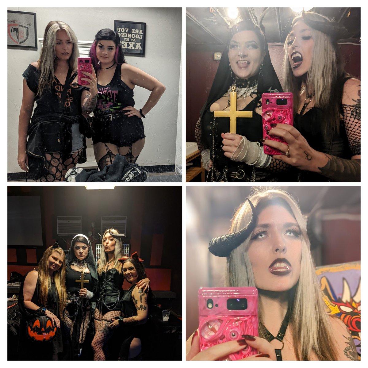 OttersStupid's tweet photo. Super fun weekend! Went to House of Torment, celebrated a spooky nun's birthday, and played DnD. 👻🎃

Tbh DnD was so much fun that I might be hooked now...😻

#halloween2024 #costume https://t.co/Vzfke8ap42