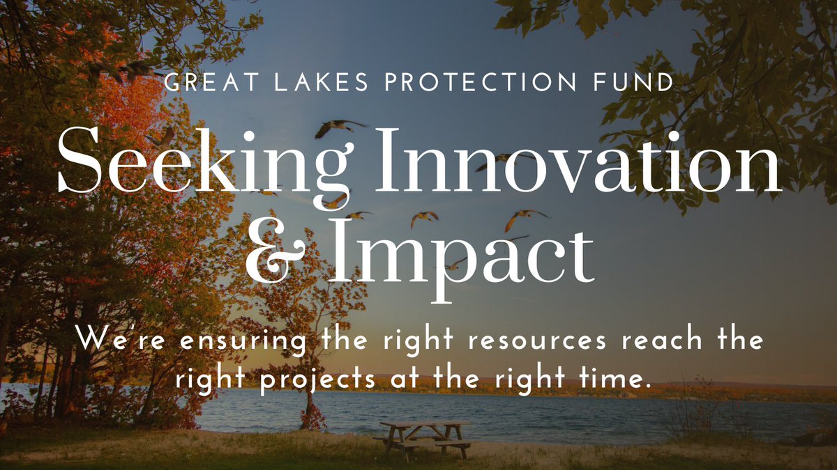 Got a big idea for the Great Lakes? We're supporting regional teams looking to launch innovative solutions to drive systemic change and create a healthier, sustainable future for our waters. If this is you, reach out to us here and learn more! glpf.org/for-innovators…