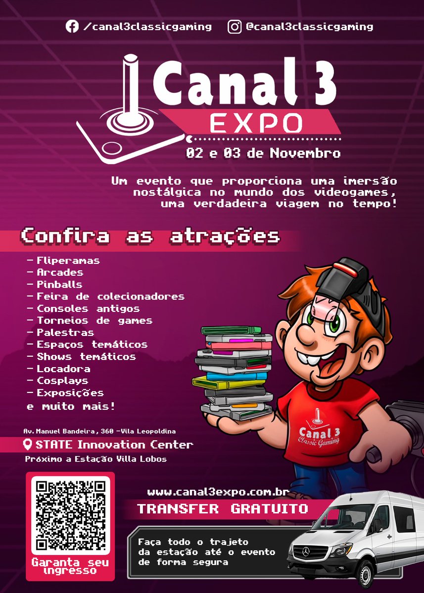 Eu e a <a href="/PatyB27/">Paty Brandão</a> vamos ao #Canal3Expo. Vem conhecer a gente e aproveitar esse evento que vai ser SENSACIONAL!! E quem sabe tirar aquele x1 de leve?!
Dias 2 e 3 de novembro, na Av. Manuel Bandeira, 360, em SP! Se liga nas atrações. Bora lá?!
Ingressos em canal3expo.com.br