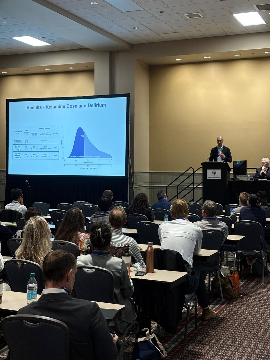 Perioperative Outcomes Lab (@careoutcomeslab) on Twitter photo Low doses of ketamine may prevent postoperative delirium while high doses carry risks: our Lars Kaiser presents at the Best Abstract Session at the #ANES24
<a href="/lars_kaiser_/">Lars Kaiser</a> <a href="/BIDMCAnesthesia/">BIDMC Anesthesia, Critical Care and Pain Medicine</a> Low doses of ketamine may prevent postoperative delirium while high doses carry risks: our Lars Kaiser presents at the Best Abstract Session at the #ANES24
<a href="/lars_kaiser_/">Lars Kaiser</a> <a href="/BIDMCAnesthesia/">BIDMC Anesthesia, Critical Care and Pain Medicine</a>