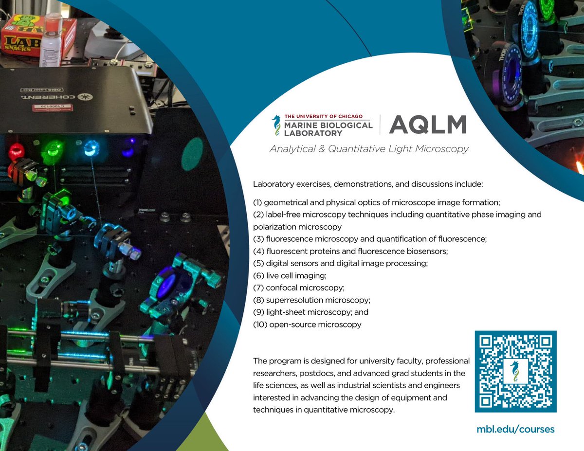 KnerLab's tweet image. Applications for AQLM are due on December 16 this year! Spread the word! #MBL, #AQLM