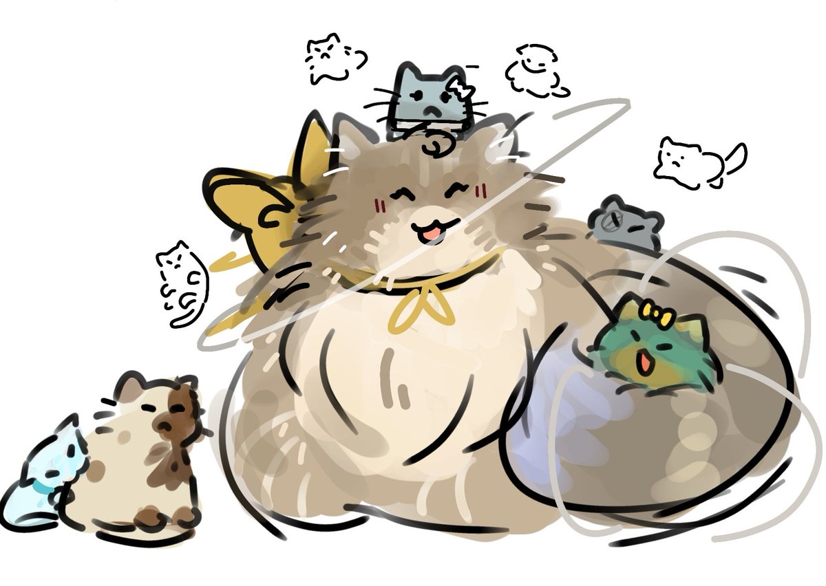 Mommy cat her ugly kittens
