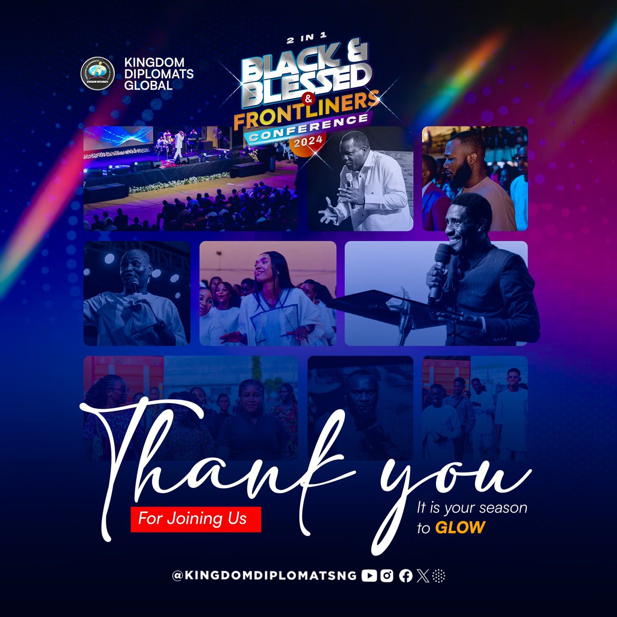 KDIPLOMATSNG's tweet photo. Our hearts are filled with gratitude to God and to YOU!

Your physical and virtual presence means a lot to us. Thank you so much for coming.❤️

Same time next year?🥂

#kingdomdiplomatsglobal
#blackandblessed
#bnb24
#glow https://t.co/W8ywTHMJ3F