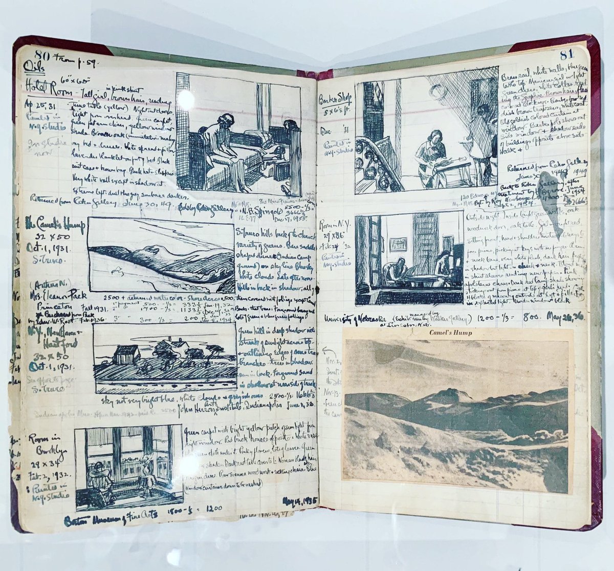 Edward Hopper's sketchbook.