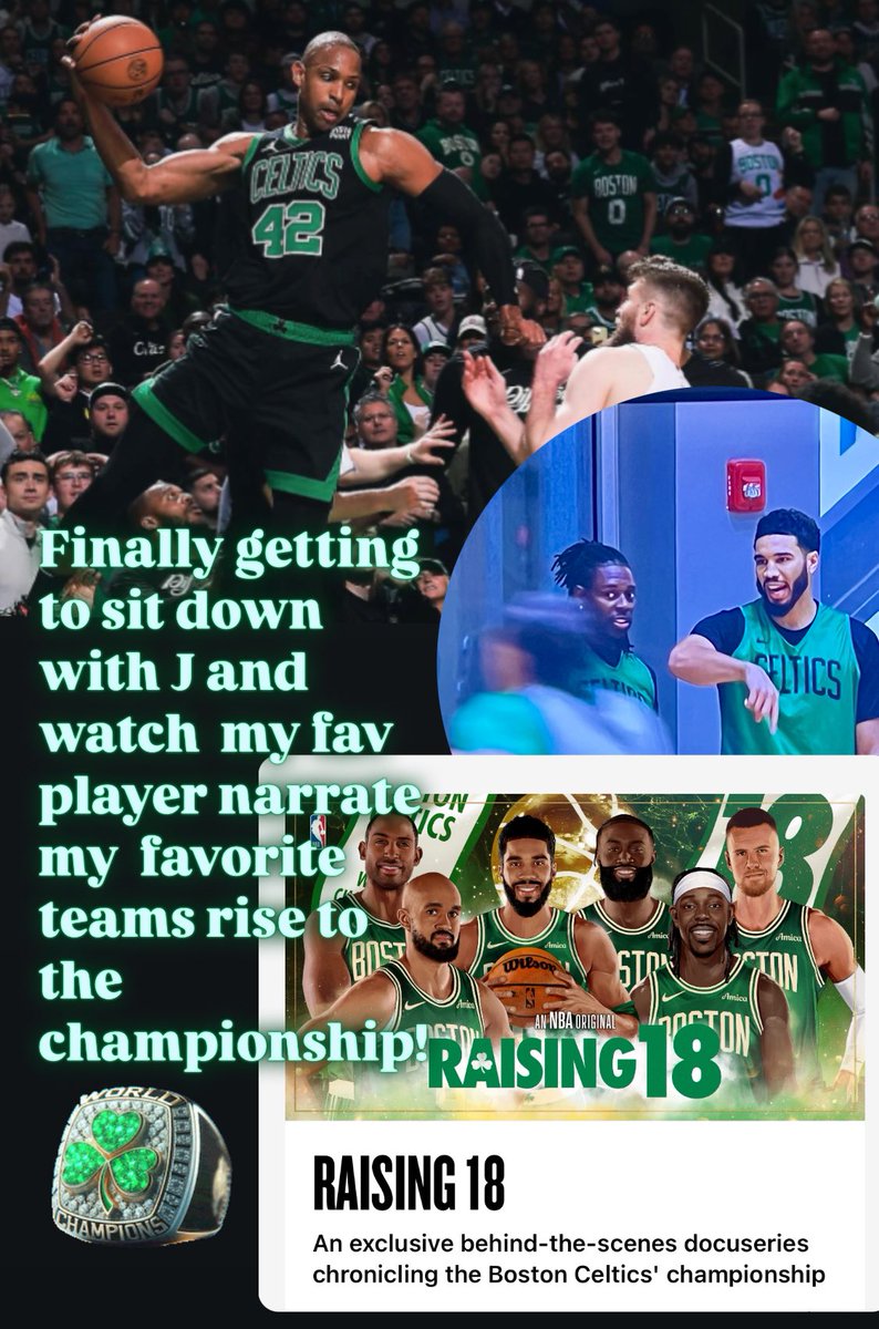 KristiMarie925's tweet image. Loving #Raising18, so well done! #FavoritePlayer @Al_Horford narrating my #FavoriteTeam @celtics. Ready for Tuesday #Banner18 #BannerNight #DifferentHere