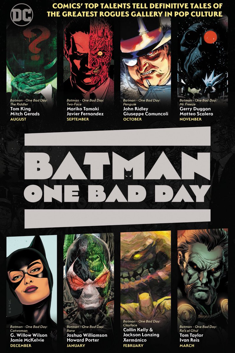 chelsdaniel280's tweet photo. #ComicAds: Batman: One Bad Day
#Batman #villains #dccomics https://t.co/QpR8zhLv5S