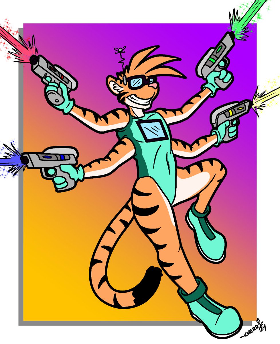 CherriLyme's tweet photo. Comm for Tigercat. :3 #furryart https://t.co/puVZmJKI11