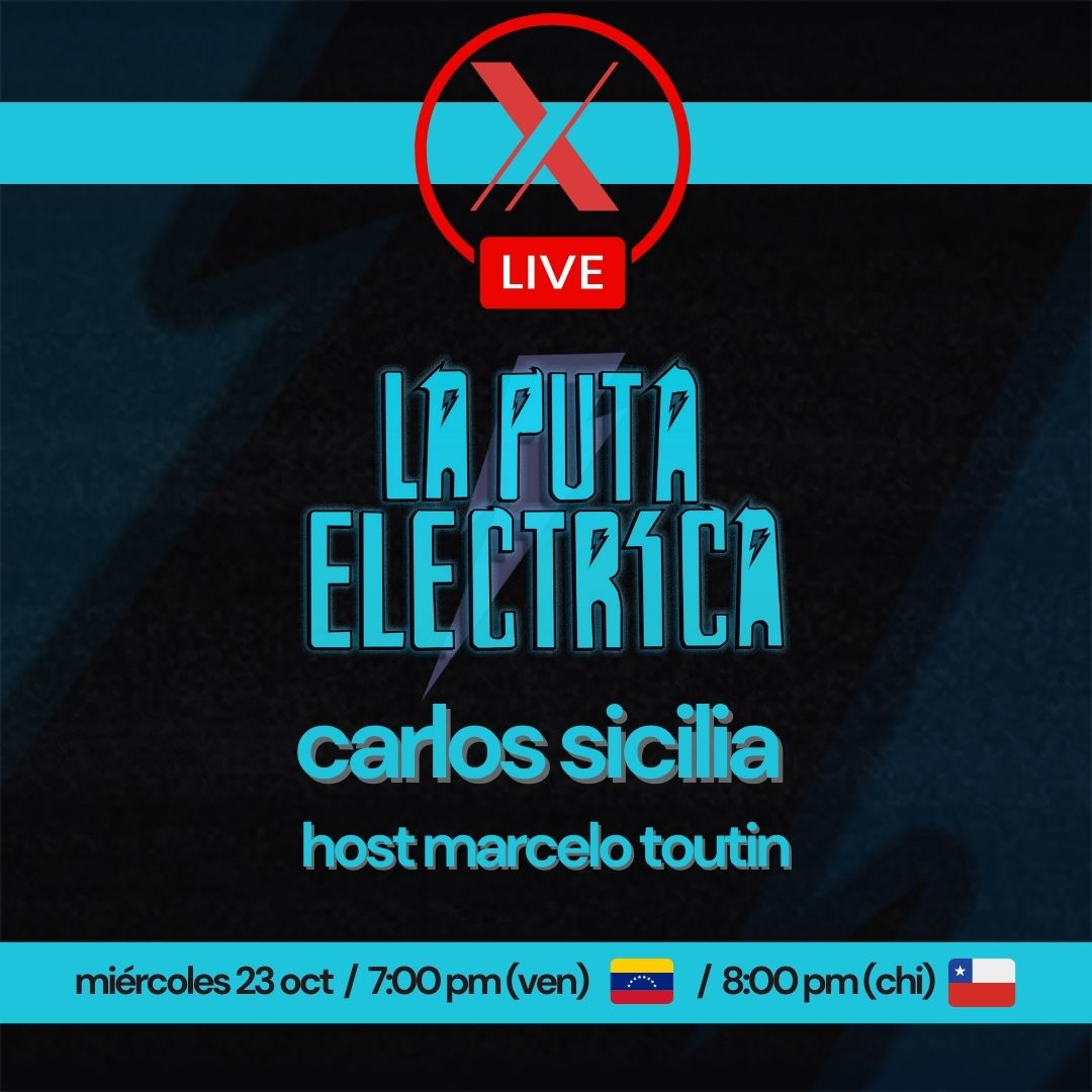 A propósito del nuevo disco de la Puta Eléctrica 💥⚡⚡ Miércoles 23 de Octubre 7pm Ven y 8 pm Chi. <a href="/Nortonx33/">Norton</a> <a href="/SiciliaStandUp/">@SiciliaStandUp</a> <a href="/marcelotoutin/">marcelo toutin</a>