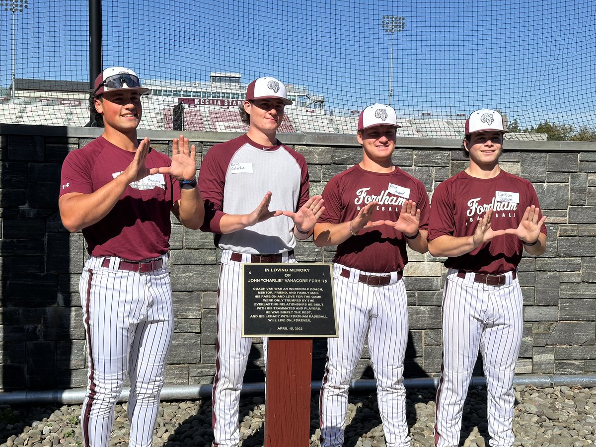 Fordham Alumni baseball game today in the Bronx. Left to Right: 
Bucciero, Osterhus, Koppel, Swaim
#ufam #uct #alum <a href="/BuccieroDaniel/">Daniel Bucciero</a> <a href="/eric_osterhus/">Eric Osterhus</a> <a href="/DeronKoppel/">Deron Koppel</a> <a href="/CarsonSwaim21/">Carson Swaim</a> <a href="/FordhamBaseball/">Fordham Baseball</a>
