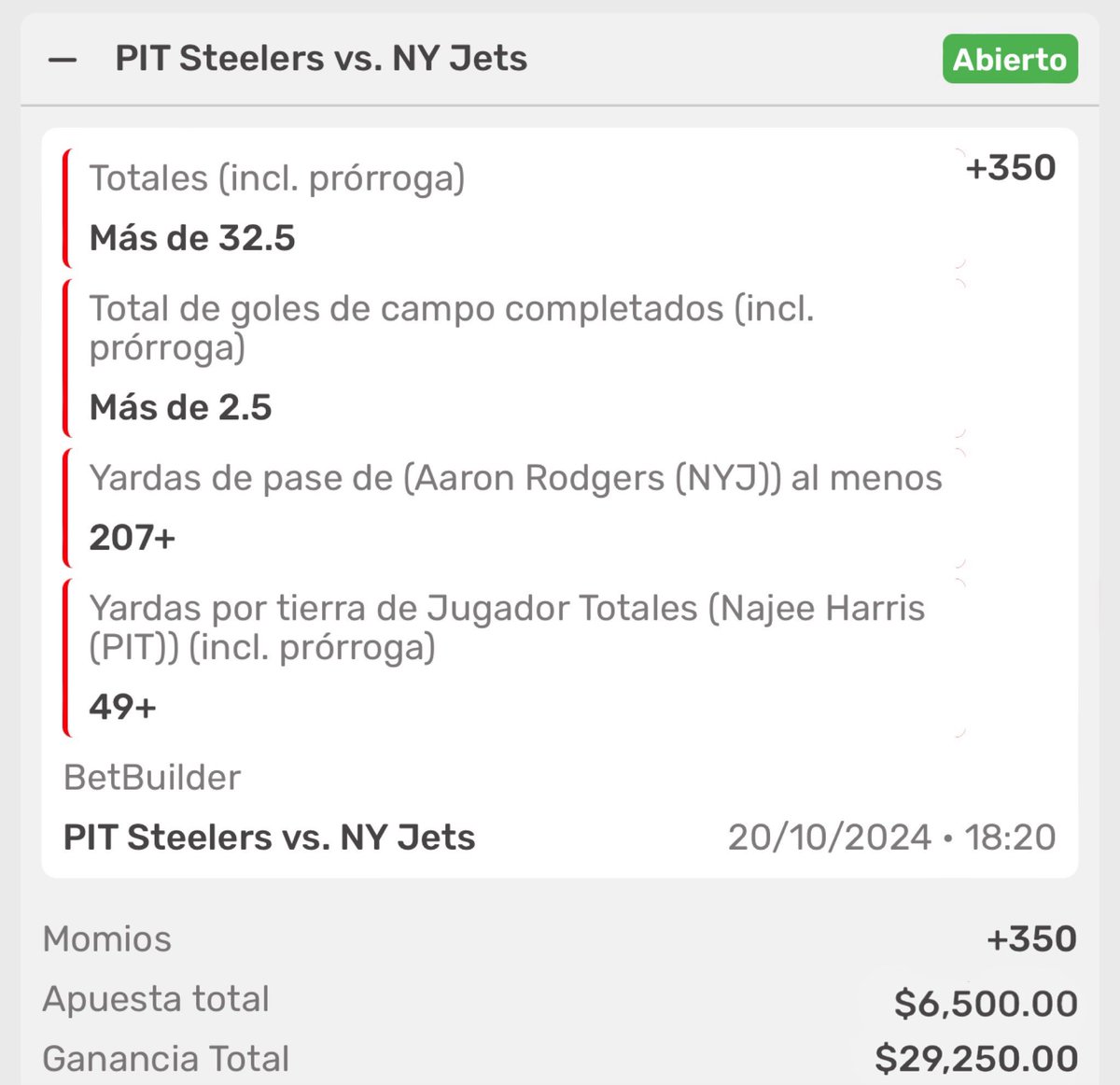 A darle con el FREE PICK de NFL titanes 🎁

Vamonos por el día perfecto 🙌

Dejen su ❤️ para pintarnos de verde ✅