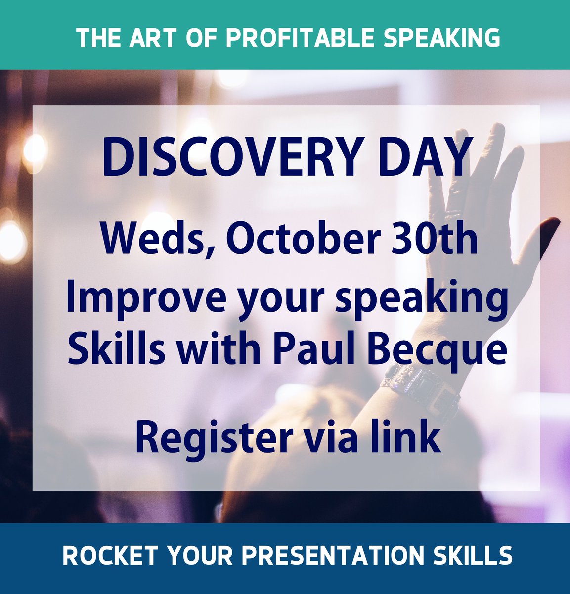 Ready to up your social media game, become a confident presenter, or sharpen your public speaking skills? Join me for Speaker Discovery Day on Oct 30! Click here for details rb.gy/o0lhny #speakerdiscoveryday #publicspeaking #presentationskills #SocialMediaSuccess