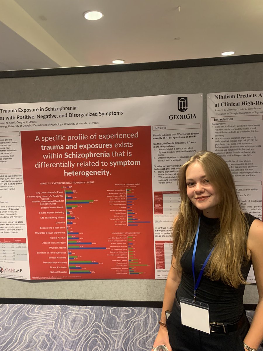 I could not be more proud of my amazing <a href="/ugacanlab/">Clinical Affective Neuroscience Lab</a> team for their excellent presentations at #SRP2024 <a href="/srp_science/">Society for Research in Psychopathology</a> . I am truly thankful to work with such a thoughtful, hardworking, and professional group of young psychopathology researchers.Go dawgs! @ugapsychology <a href="/UGAResearch/">UGA Research</a>