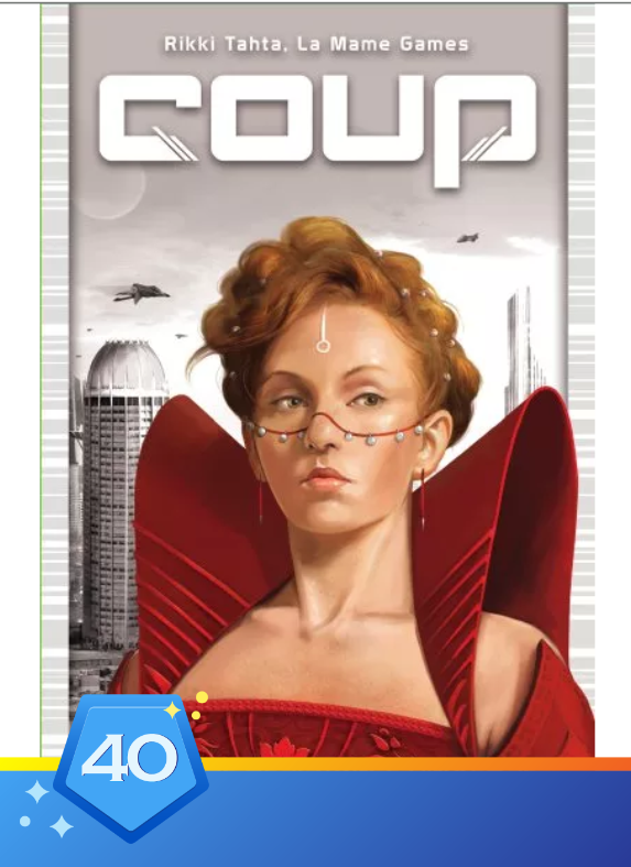 Brian Slattery (@officegamecafe) on Twitter photo Coup by <a href="/IBCGames/">Indie Boards and Cards</a> just hit 40 check outs at our cafe! This game was one of the originals we put on our shelf 8 years ago, and it's still a favorite amongst our fans. Coup by <a href="/IBCGames/">Indie Boards and Cards</a> just hit 40 check outs at our cafe! This game was one of the originals we put on our shelf 8 years ago, and it's still a favorite amongst our fans.