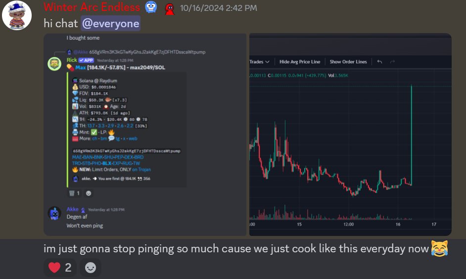 FoundersSOL's tweet image. 100k -&amp;gt; 500k
184k -&amp;gt; 1.14M
275k -&amp;gt; 1M
Several good scalp entries on fwog 40%+

While twitter has been silent, things are heating up in Founders

We would post some losses, but honestly there arent really are any misses 🤷‍♂️