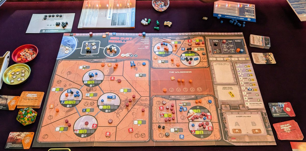 BoardGameGeek (@boardgamegeek) on Twitter photo I was bummed to miss <a href="/gmtgames/">GMT Games</a> Weekend at the Warehouse this weekend, but that didn't stop me from getting Red Dust Rebellion to the table for a first play. Such a refreshing addition to COIN series & asymmetric gameplay at its finest! 🔥 🚀 🛰️🔥   –CH
boardgamegeek.com/boardgame/3224… I was bummed to miss <a href="/gmtgames/">GMT Games</a> Weekend at the Warehouse this weekend, but that didn't stop me from getting Red Dust Rebellion to the table for a first play. Such a refreshing addition to COIN series & asymmetric gameplay at its finest! 🔥 🚀 🛰️🔥   –CH
boardgamegeek.com/boardgame/3224…