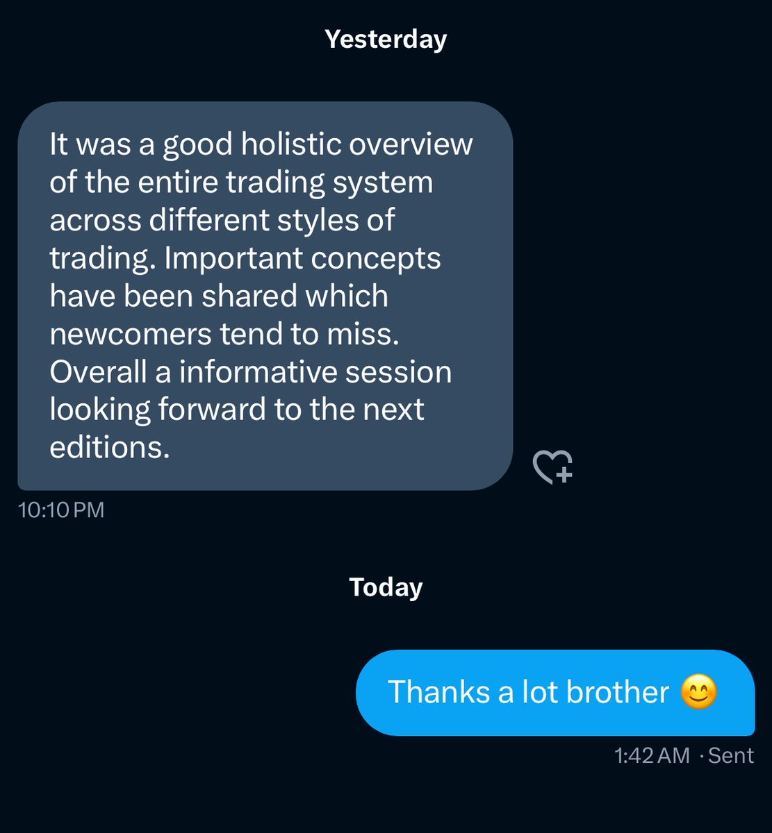 Vipster007's tweet photo. We did Stock Market Season 1 today

Received lovely feedback on session
Thanks a lot Pratik for this gesture 😊
@Redindian009 #learningbytes https://t.co/7hnwOZiJ2b