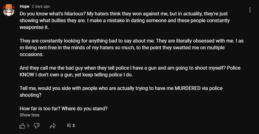 RezzedNovaExpsd's tweet photo. CeoofSWG / @lockdown049 / @25_15_21_4_9_5 is back trying to downplay dating a minor as a 30 year old as well as acting like a victim.  Also to note is that Nova has two pedos in their comments being Vahn Dragon (Dragon of Fire) and Gordon Palle. 

#vtubers
#VTuberDebut https://t.co/P4DfMMIFad