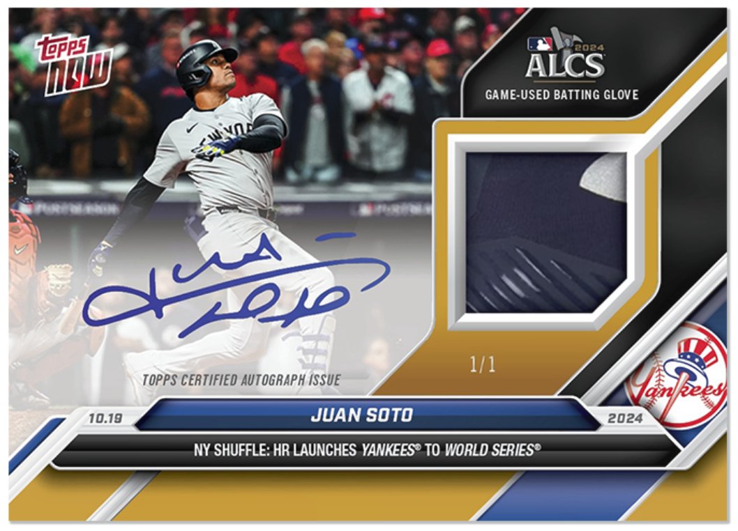 【最終値下げ】Juan Soto topps now auto 直筆サイン On-Card Autograph # to 49 or Lower - Juan Soto - 2024 MLB