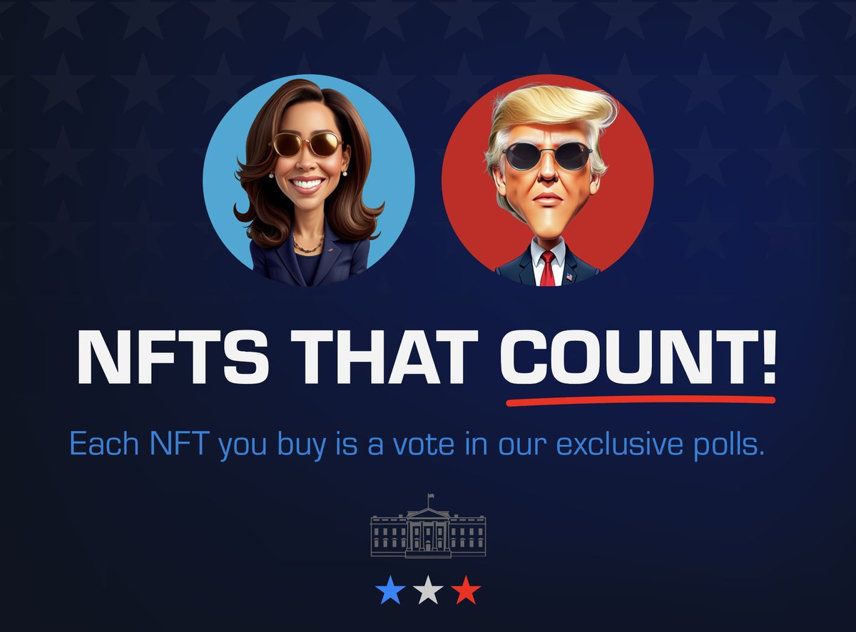 White47House24's tweet photo. Check this out! 🇺🇸 The USA Election NFT Drop is now live! 🗳️ Don’t miss your opportunity to vote in the digital election.

Visit 🌐 https://t.co/M9eTN6Wdid to cast your vote today!

🔁 Retweet and ❤️ like to help spread the word!

#nftcalendar #USAelections2024 #NFTdrop #ElectionNFT #VoteWithNFTs #Web3Community #ElectionArt