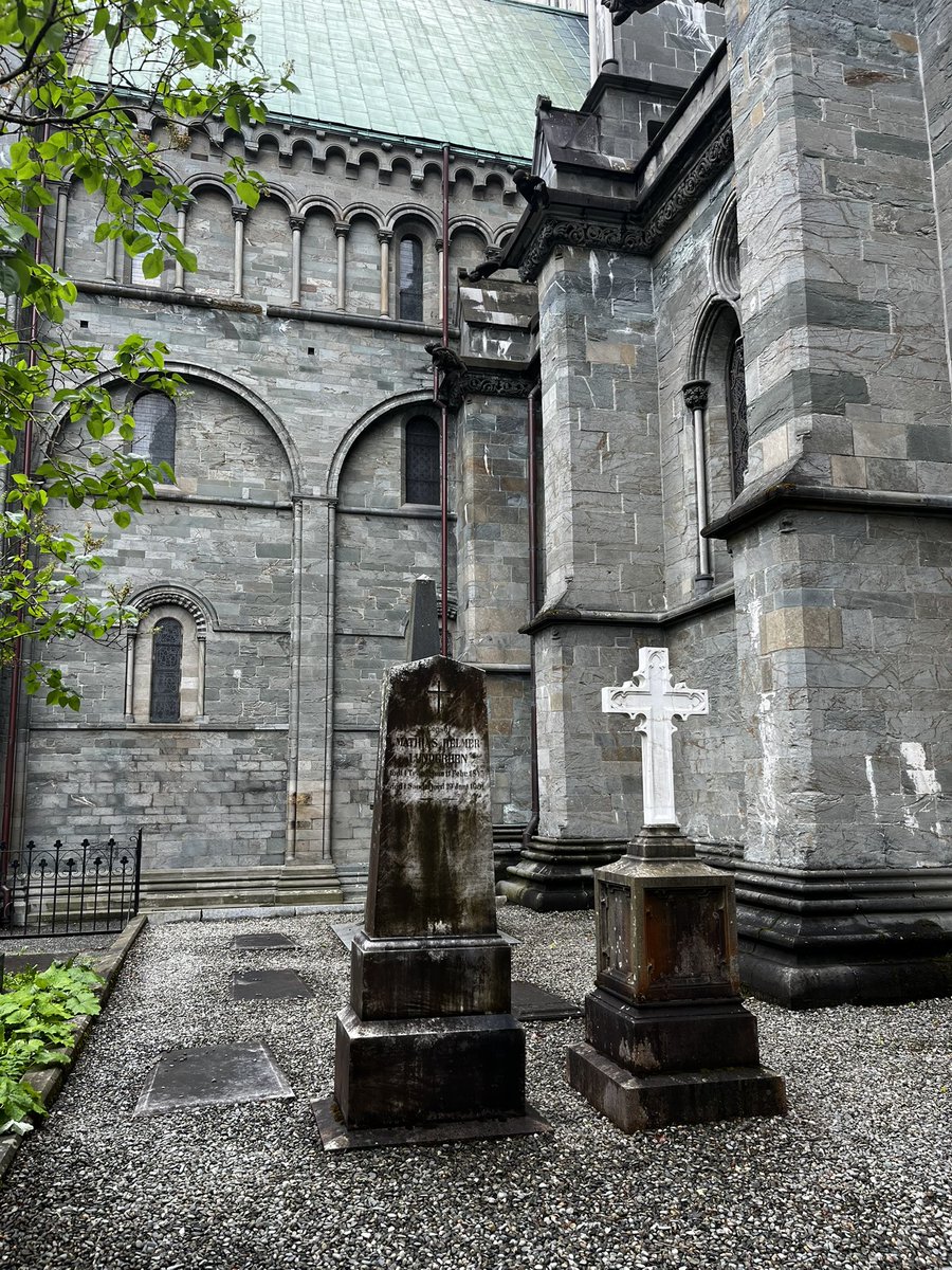 #31DaysOfGraves theme today is building. Graveyard in front of a church in Norway.