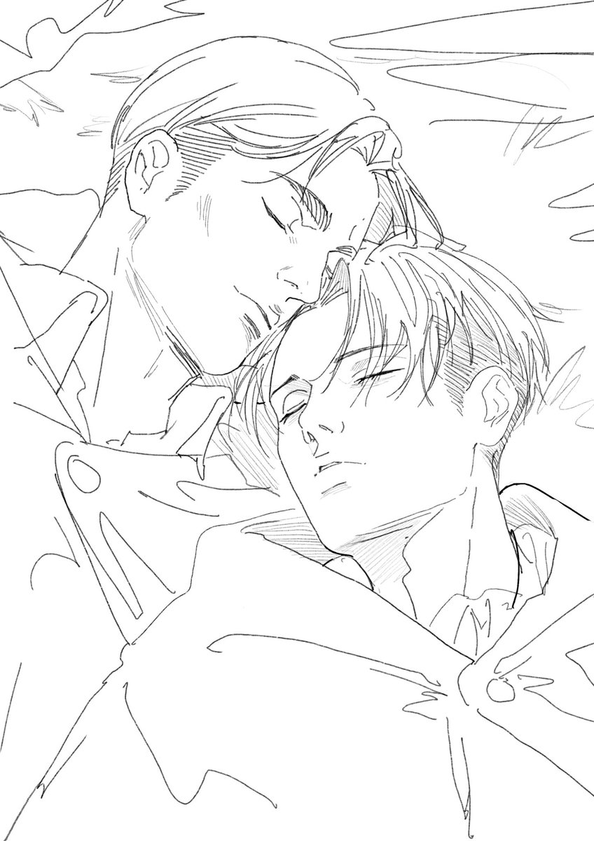 Sabertoon_artt's tweet photo. Small #Eruri #エルリ doodle I did in between work https://t.co/kxi77XOjUS