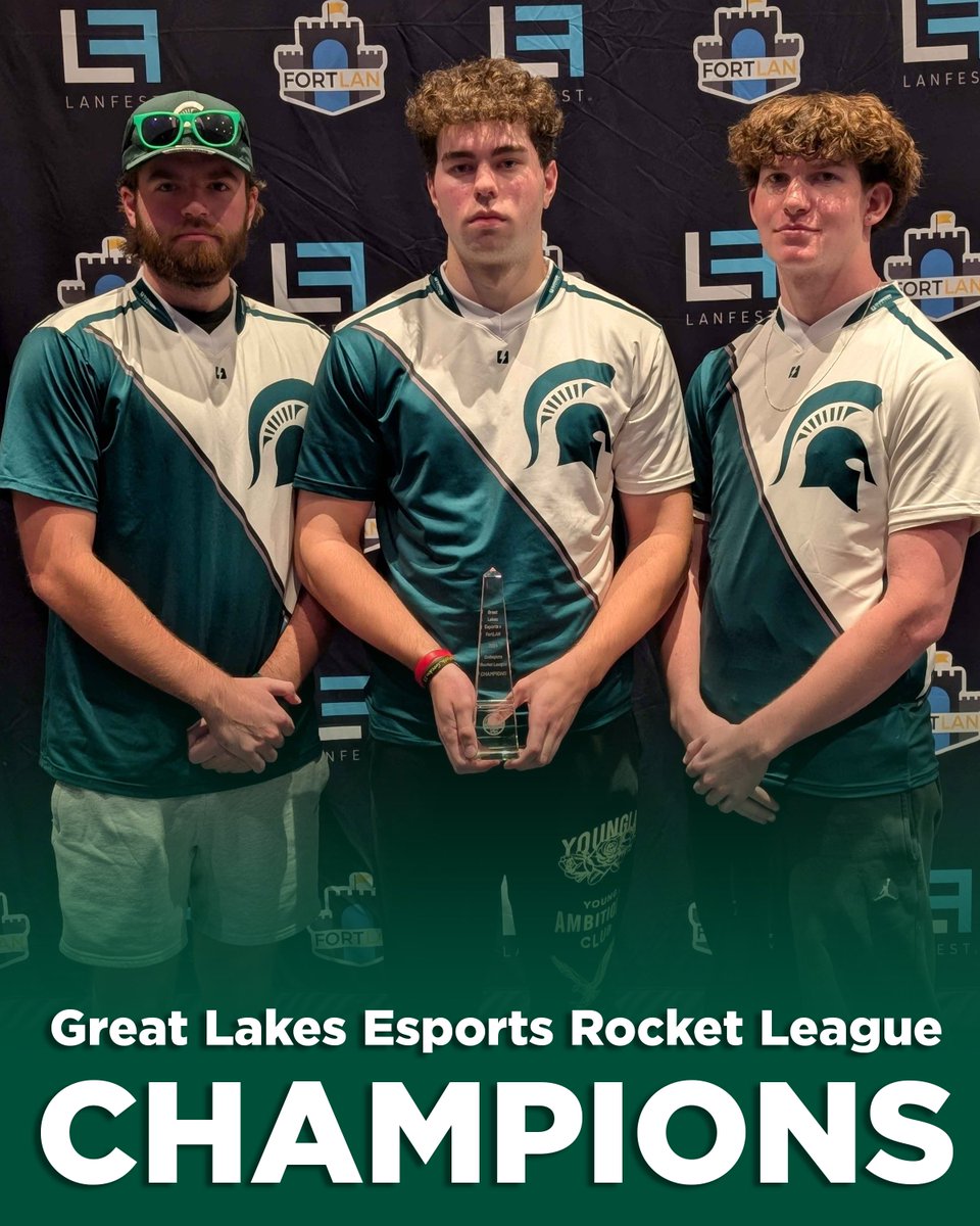 🏆 MICHIGAN STATE VICTORY 🏆

MSU Rocket League wins the <a href="/GLEsports_LLC/">Great Lakes Esports</a> x FORTLAN 2024 Championship! 

#SpartansWill #EsportsSchool #GoGreen