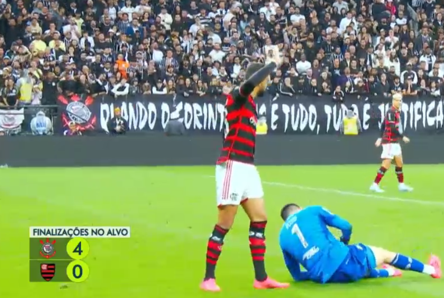 samengo_ofc's tweet photo. As camadas dessa imagem:

Eles com 4 chutes, nós com 0 e o Rossi fazendo Cera.

Todos nós já temos garantido a passagem pro céu https://t.co/8Kx1ssy4eZ
