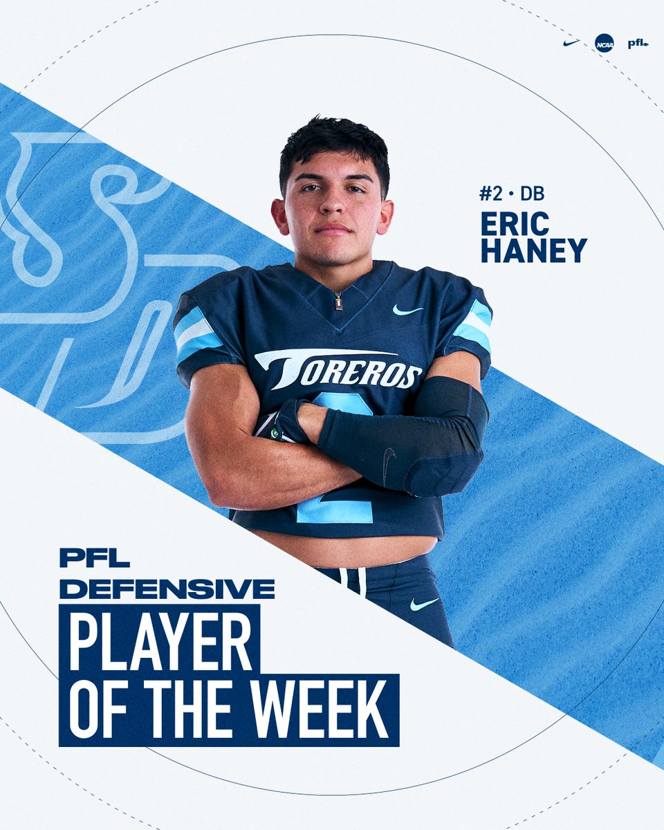 Who else?

<a href="/eric7haney/">Eric Haney</a> is your @PFLNews Defensive Player of the Week!

🗞: bit.ly/3UhLSnN

#GoToreros