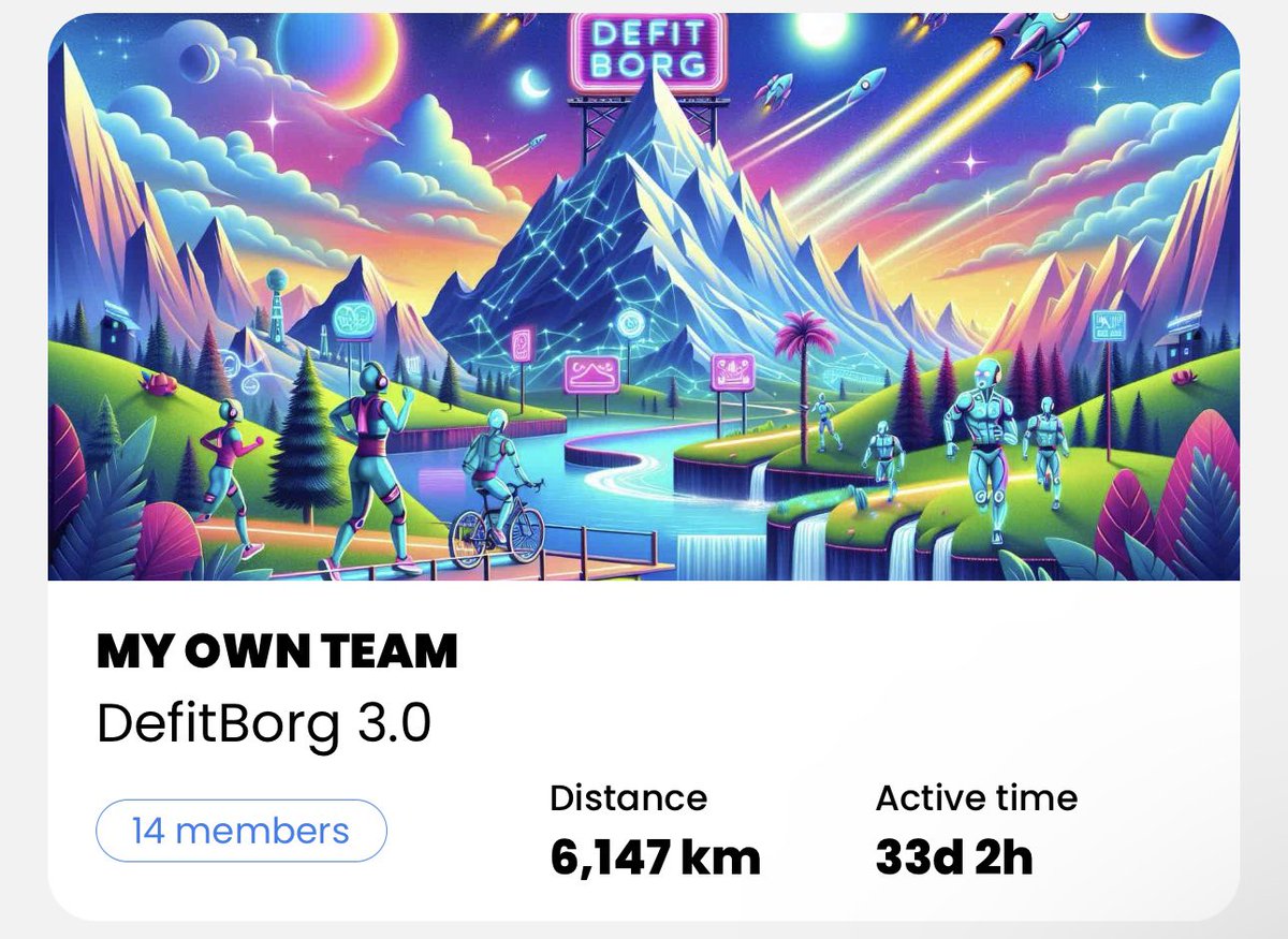 Weekly earnings:

2503 $DEFIT - 420$
385 $GMT - 54$

DefitBorg 3.0 welcomed 2 new members this week which allowed us to reach top 100 and it’s only the beginning 🔥

Join the team with my captain code: 2C538A0B

<a href="/DEFITofficial/">DEFIT</a> 
<a href="/Stepnofficial/">STEPN GO</a>