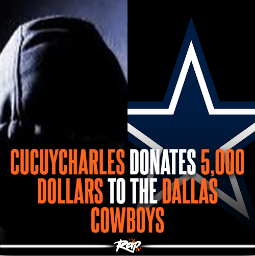 RapUnturned's tweet photo. Breaking News!
@cucuycharles Donates 5,000 Dollars to the @dallascowboys saying quote "HOW ABOUT THOSE COWBOYS!!!" After being initially intended to help aid starving children in Iraq‼️ https://t.co/nN1kOMmQ8p