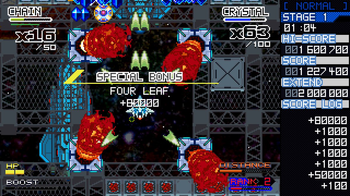 kc_tmn's tweet photo. 『Crystal Breaker(クリスタルブレイカー)』のデモ版をプレイしたがこれはもう『スターソルジャー』の続編と言われても違和感無いなぁw
まあ射撃は自動連射なので、昔みたいに必死でボタン連打する必要は無いけど・・・σ(^◇^;)
https://t.co/5e4WNTa64x
#CrystalBreaker #クリスタルブレイカー https://t.co/gW6YUABrUP