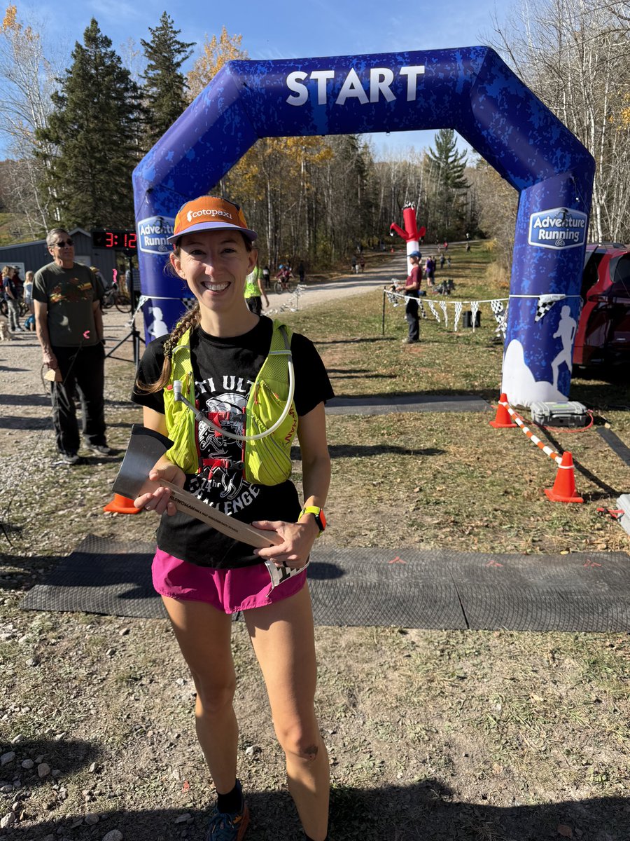 10/10 weekend on the beautiful and rugged Superior Hiking Trail. Finished Wild Duluth 100k Saturday, snagging 7th female and 3rd in my age group. Then ran the trail half marathon today to earn the Ultimate Wildwoman hatchet and title.