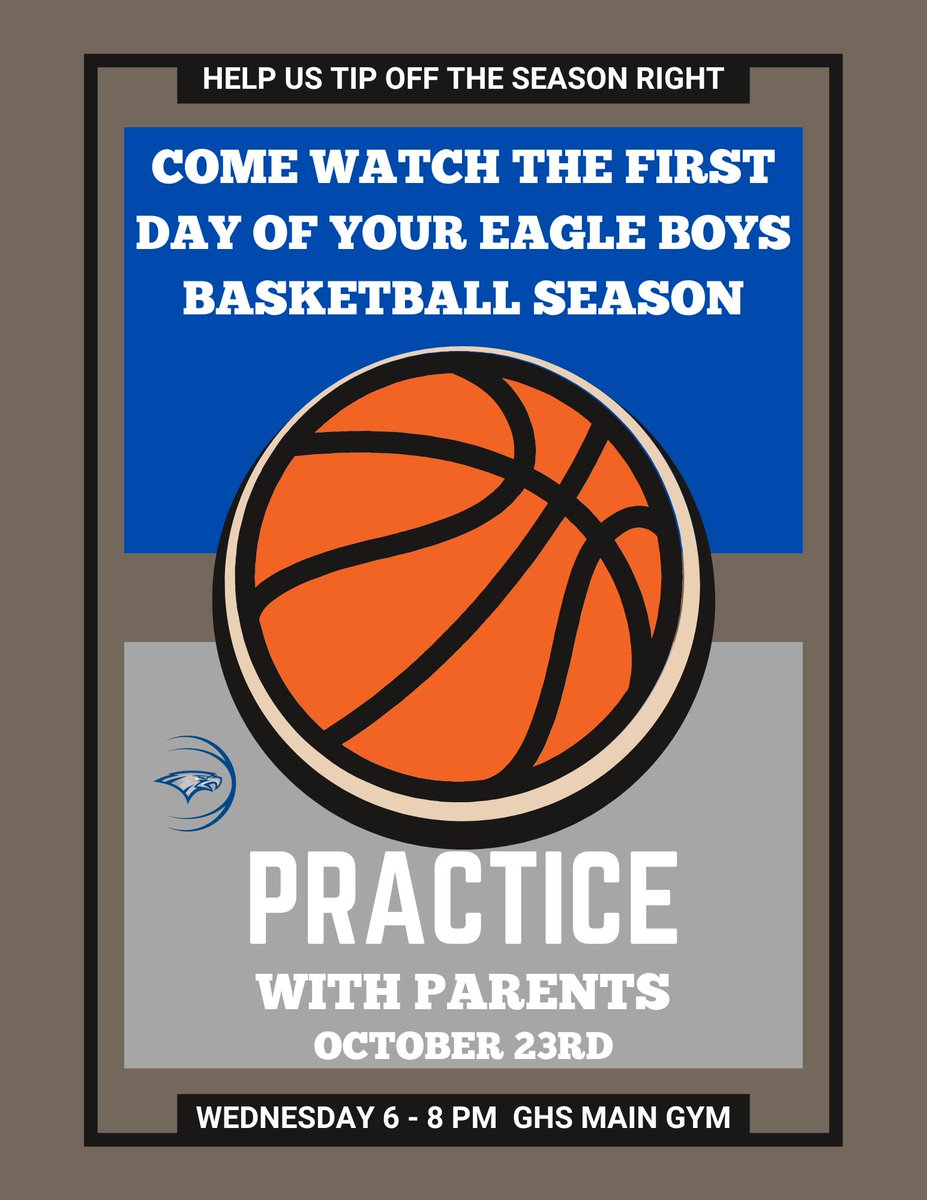 GTEaglesBBall's tweet image. 1st official practice.  Come out and watch your JV &amp;amp; Varsity players practice as we conduct our 2nd annual "Practice with Parents"!

GREAT way to see your team in action prior to the season!  "PRACTICE MAKES PERFECTION BUT PERFECTION IS NO LITTLE THING"
#1-0
@Mr_B_Johnson