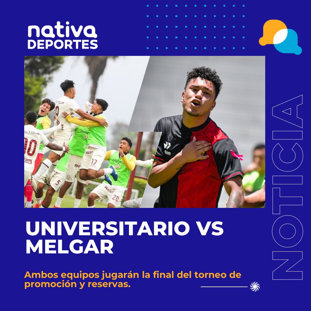 somosnativa's tweet photo. ✅El clásico fue crema y clasificó a la final del torneo de promoción y reservas 2024🏆. Los merengues se impusieron 2-0 ante Alianza Lima❌. Mientras Melgar goleó 4-0 a ADT de Tarma.
#NativaNosConecta #NativaDeportes #Torneodereserva https://t.co/O1T9dN9rLk