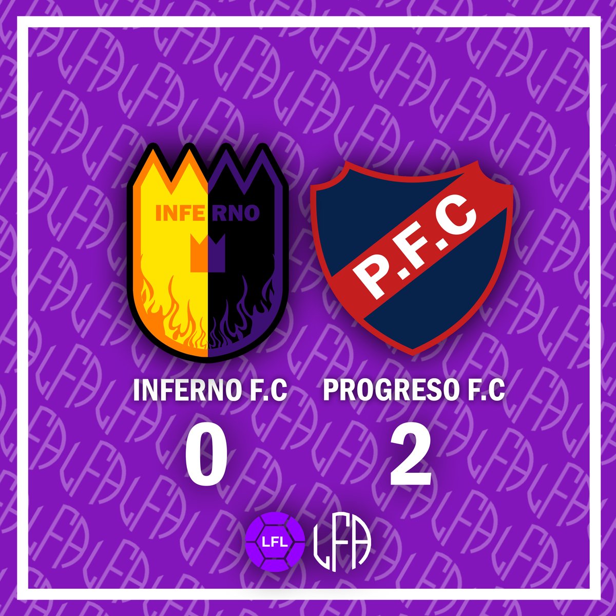 📈 Briaconta F.C 1-0 Internacia F.C
📈 Olimpo F.C 1-0 Sudameriko F.C
📈 Zamenhof F.C 0-0 Atlas F.C
📈 Inferno F.C 0-2 Progreso F.C
📈 Universitato F.C 0-1 Espero F.C

💜 LFL "B" 2024 (S2)
bit.ly/lflb24