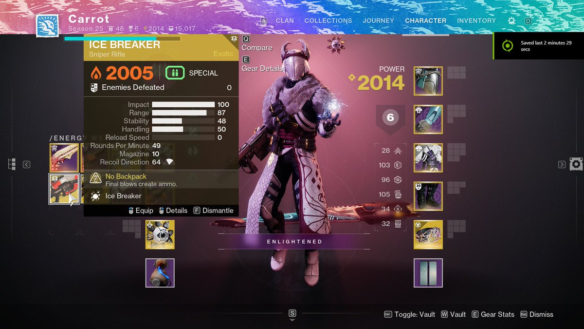 CHAT I GOT ICE BREAKER FROM MASTER MODE