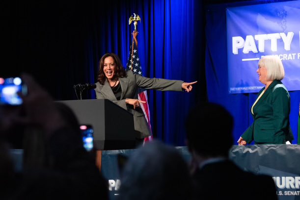 Senator Patty Murray (@murraycampaign) on Twitter photo .<a href="/KamalaHarris/">Kamala Harris</a> is a strong, passionate, dedicated leader and we need her in the White House to restore reproductive freedom, grow the economy for the middle class, and so much more. Let’s celebrate her birthday today by getting out the vote! .<a href="/KamalaHarris/">Kamala Harris</a> is a strong, passionate, dedicated leader and we need her in the White House to restore reproductive freedom, grow the economy for the middle class, and so much more. Let’s celebrate her birthday today by getting out the vote!