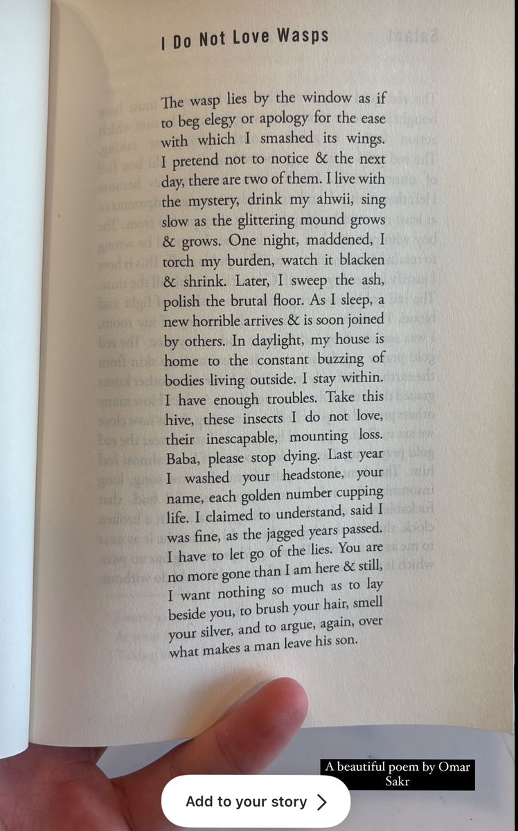 omarsakrpoet's tweet photo. Of my poems, this is one of my favourites. On the inescapable repetition of grief, the site from which I never move. https://t.co/avstkBSNbg